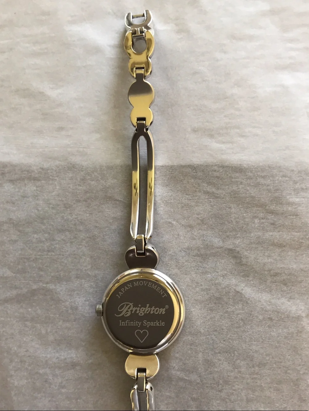 Brighton All Silver-Tone Ladies Bracelet Watch with Decorative Chain Links
